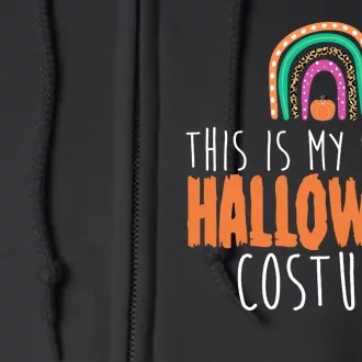 This Is My Spooky Halloween Costume Rainbow Fall Full Zip Hoodie