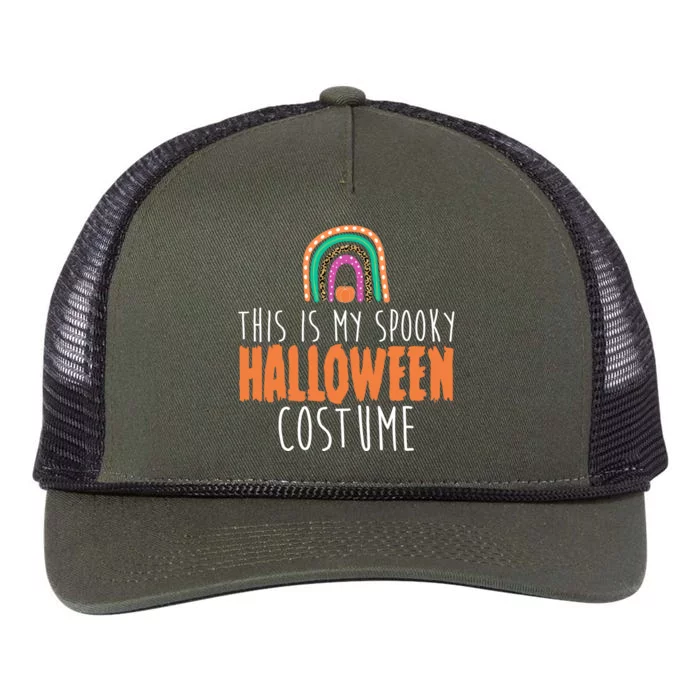 This Is My Spooky Halloween Costume Rainbow Fall Retro Rope Trucker Hat Cap