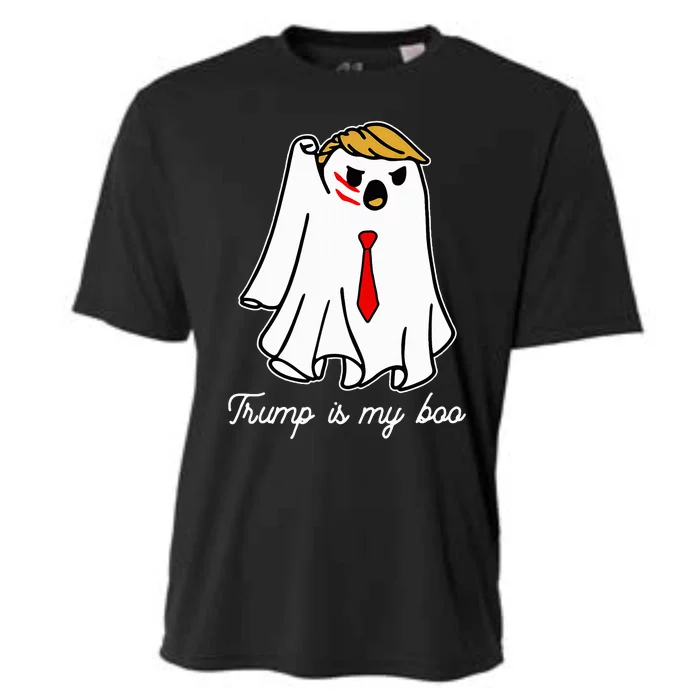 Trump Is My Boo Trump 2024 Hair Ghost Halloween Cooling Performance Crew T-Shirt