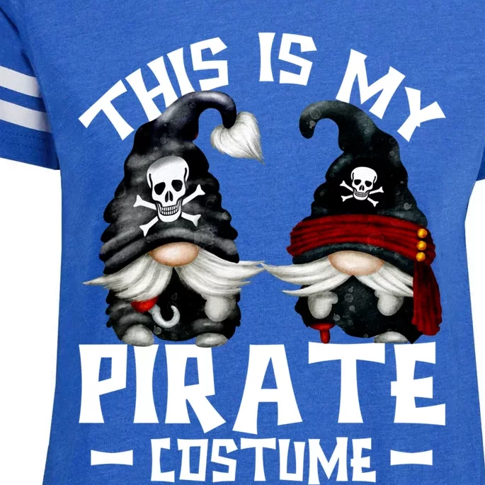 This Is My Pirate Costume Gift Funny Halloween Gnomes Cool Gift Enza Ladies Jersey Football T-Shirt