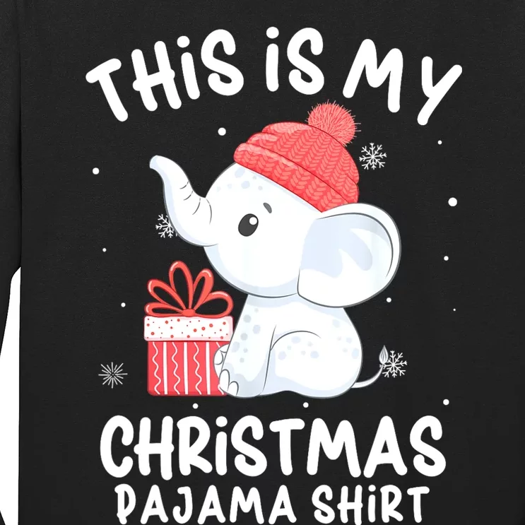 This Is My Christmas Pajama Baby Elephant Hat Xmas Long Sleeve Shirt