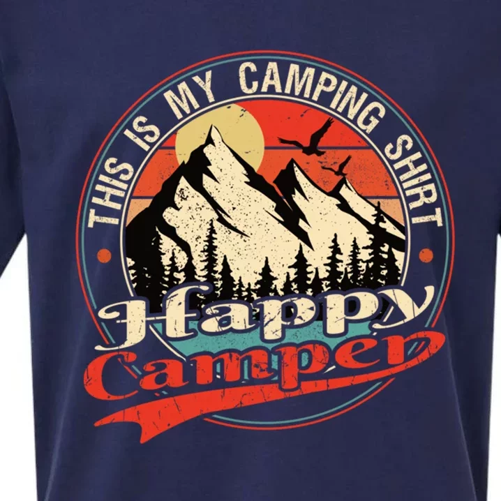 This Is My Camping Cool Gift Happy Camper Cute Gift Sueded Cloud Jersey T-Shirt