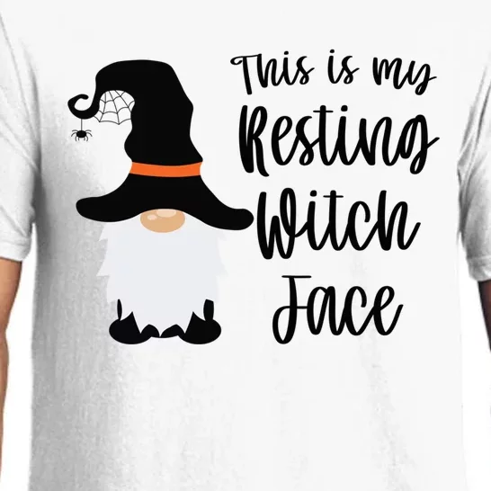 This Is My Resting Witch Face Funny Halloween Gnome Gift Pajama Set