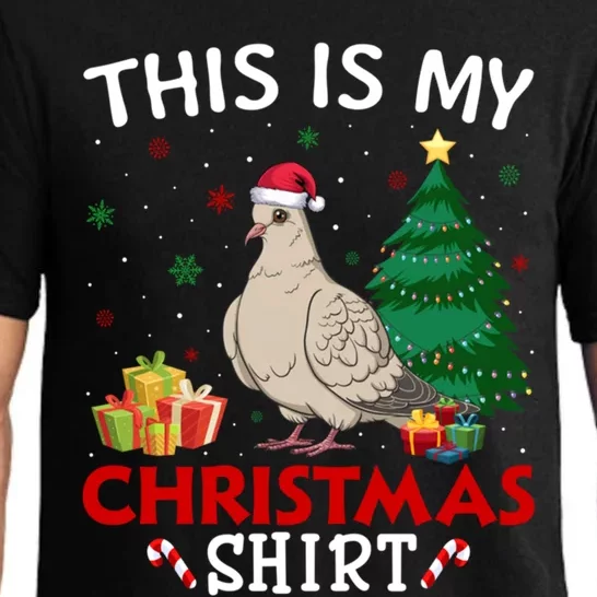 This Is My Mourning Dove Santa Hat Christmas Pajama Cute Gift Pajama Set