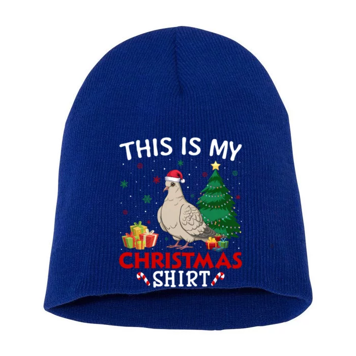 This Is My Mourning Dove Santa Hat Christmas Pajama Cute Gift Short Acrylic Beanie