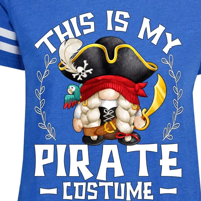 This Is My Pirate Costume Cute Gift Funny Gift Funny Lazy Halloween Gnome Gift Enza Ladies Jersey Football T-Shirt