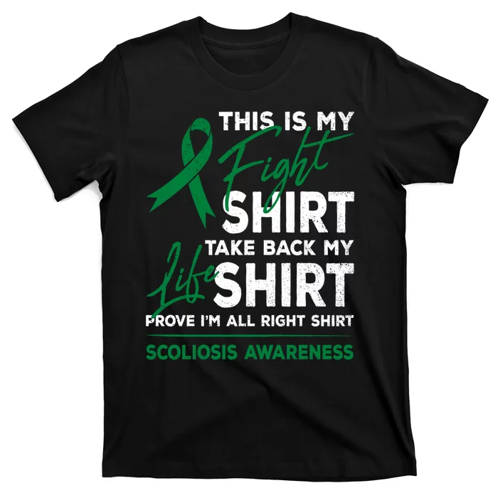 This Is My Fight Scoliosis Awareness Scoliotic Warrior T-Shirt