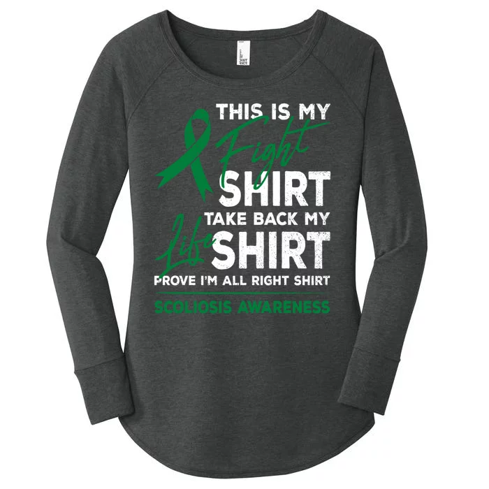 This Is My Fight Scoliosis Awareness Scoliotic Warrior Women's Perfect Tri Tunic Long Sleeve Shirt