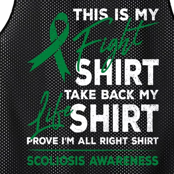 This Is My Fight Scoliosis Awareness Scoliotic Warrior Mesh Reversible Basketball Jersey Tank