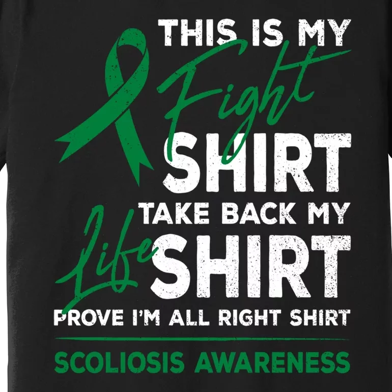 This Is My Fight Scoliosis Awareness Scoliotic Warrior Premium T-Shirt