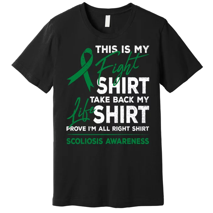 This Is My Fight Scoliosis Awareness Scoliotic Warrior Premium T-Shirt