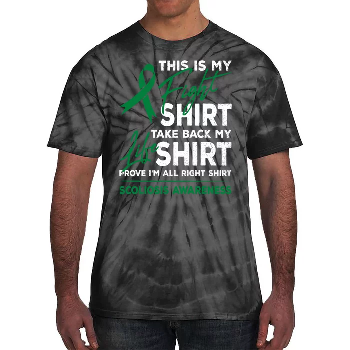 This Is My Fight Scoliosis Awareness Scoliotic Warrior Tie-Dye T-Shirt