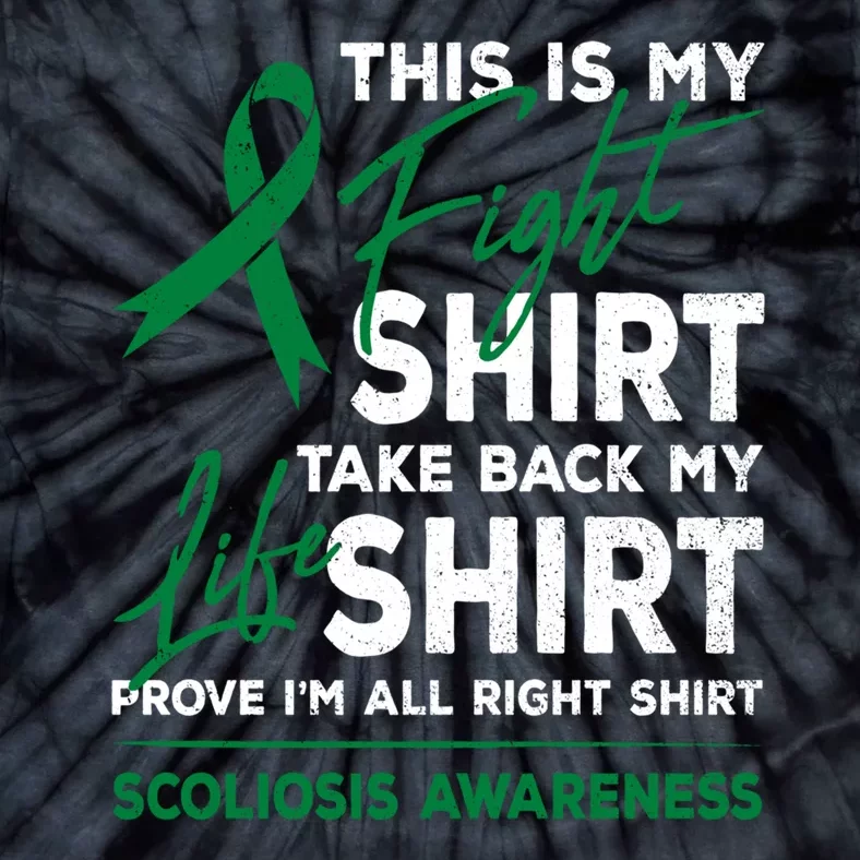 This Is My Fight Scoliosis Awareness Scoliotic Warrior Tie-Dye T-Shirt