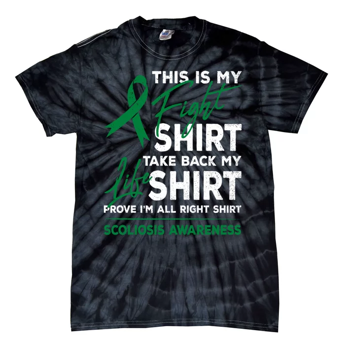 This Is My Fight Scoliosis Awareness Scoliotic Warrior Tie-Dye T-Shirt