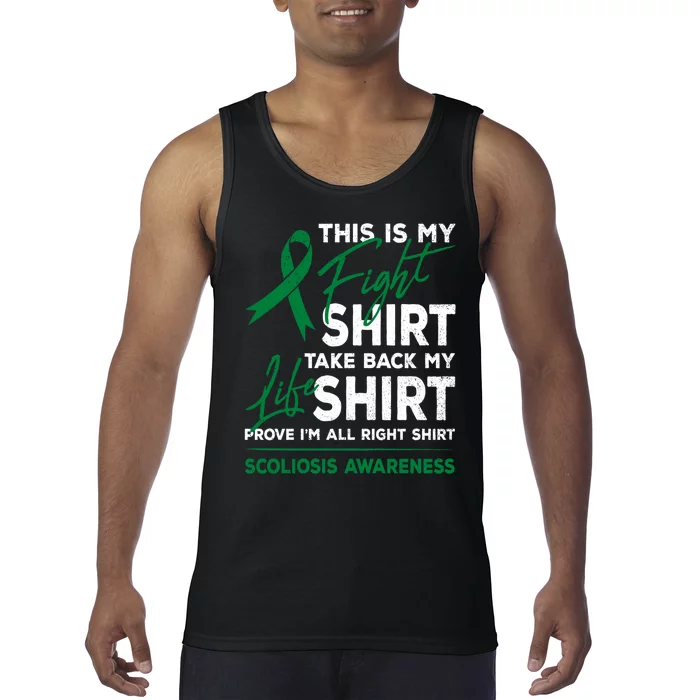 This Is My Fight Scoliosis Awareness Scoliotic Warrior Tank Top