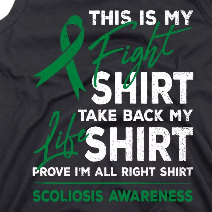 This Is My Fight Scoliosis Awareness Scoliotic Warrior Tank Top