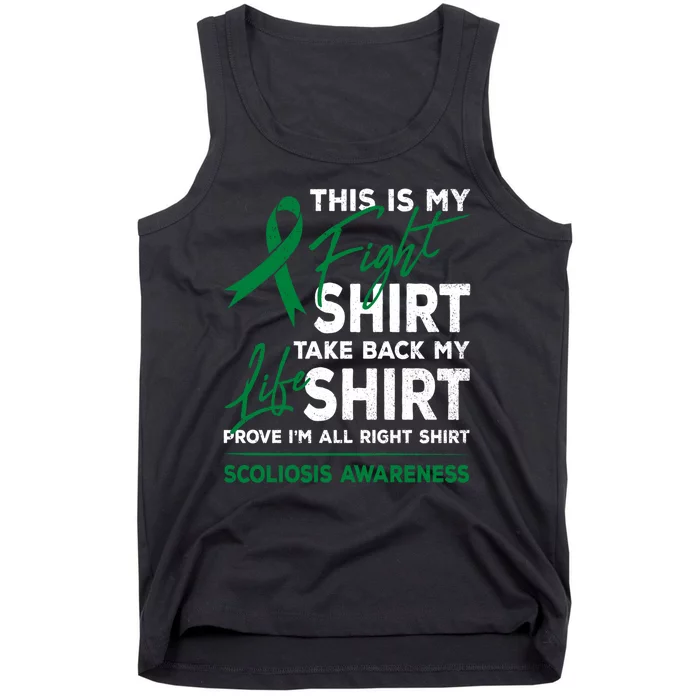 This Is My Fight Scoliosis Awareness Scoliotic Warrior Tank Top