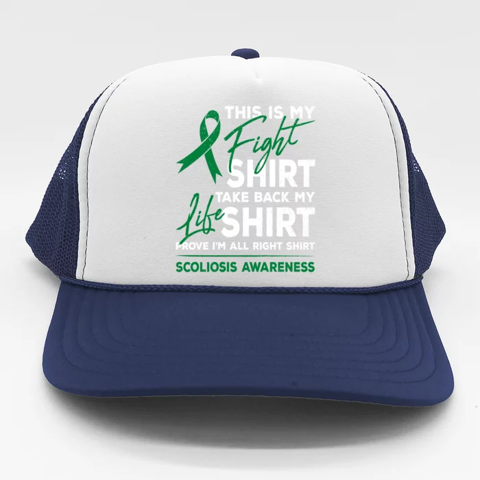 This Is My Fight Scoliosis Awareness Scoliotic Warrior Trucker Hat