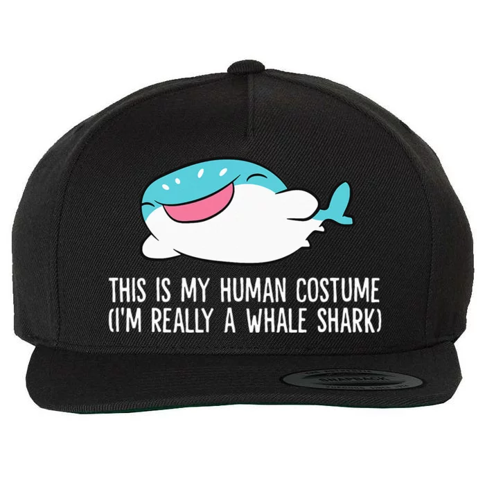 This Is My Human Costume I'm Really A Whale Shark Wool Snapback Cap