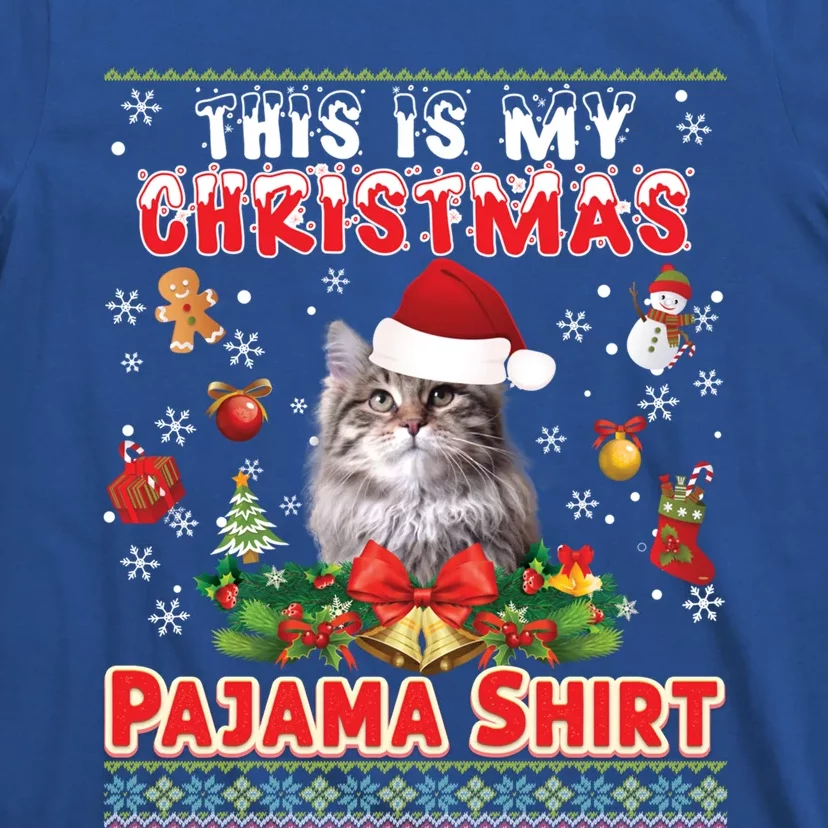 This Is My Christmas Pajama Gift Siberian Cat Ugly Sweater Gift T-Shirt