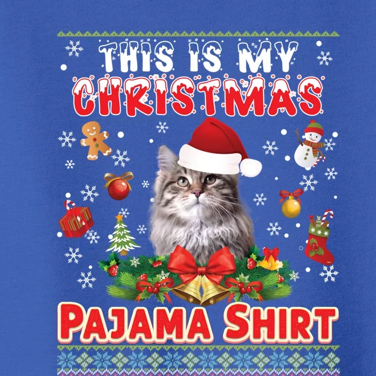 This Is My Christmas Pajama Gift Siberian Cat Ugly Sweater Gift Toddler T-Shirt