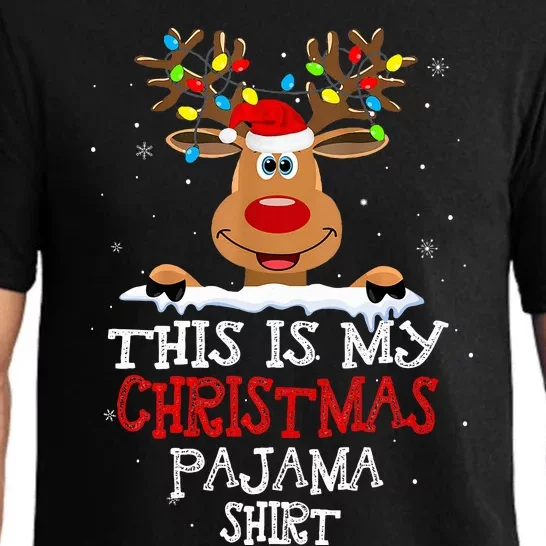 This Is My Christmas Pajama Funny Christmas Reindeer Pajama Set