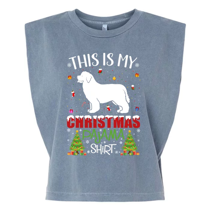 This Is My Christmas Pajama Newfoundland Dog Ugly Sweater Gift Garment-Dyed Women's Muscle Tee