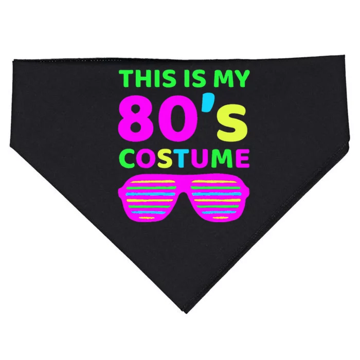 This Is My 80S Costume Outfit Eighties Retro Party Design USA-Made Doggie Bandana