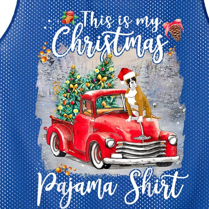 This Is My Christmas Pajama Boxer Xmas Dog Lover Gift Mesh Reversible Basketball Jersey Tank