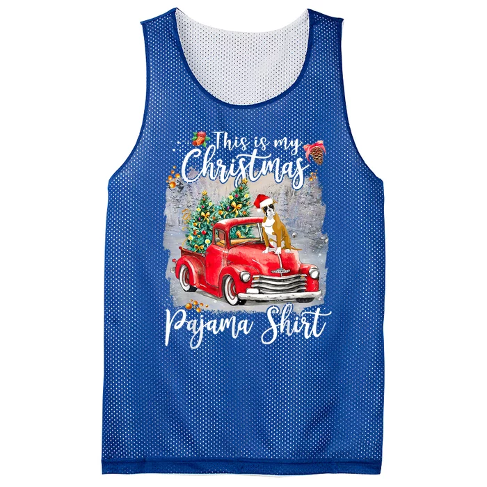 This Is My Christmas Pajama Boxer Xmas Dog Lover Gift Mesh Reversible Basketball Jersey Tank