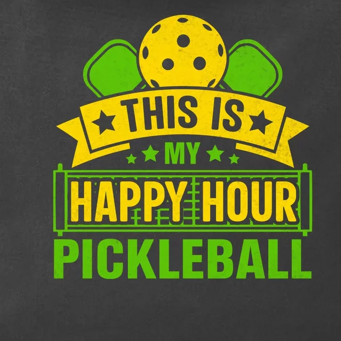 This Is My Happy Hour Pickleball Funny Pickleball Zip Tote Bag