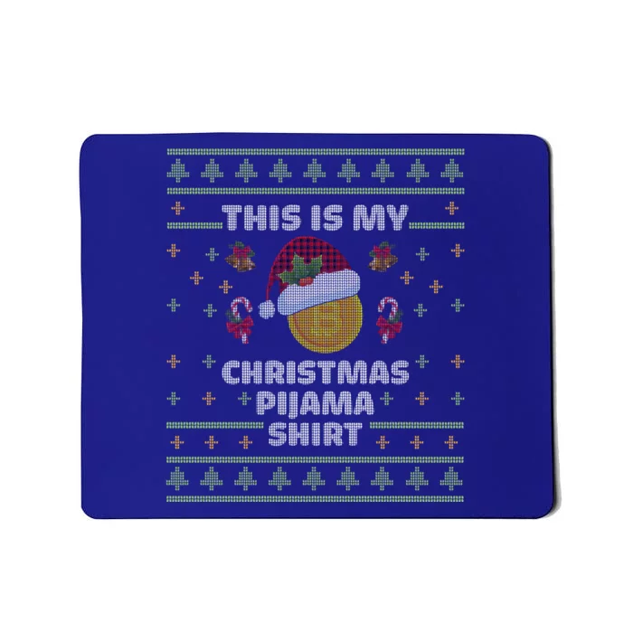 This Is My Christmas Pajama Gift Bitcoin Santa Hat Funny Gift Mousepad