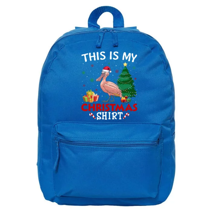 This Is My Spoonbill Santa Hat Christmas Pajama Cool Gift 16 in Basic Backpack