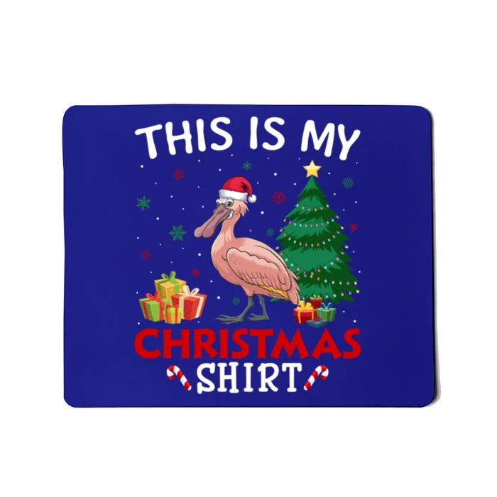 This Is My Spoonbill Santa Hat Christmas Pajama Cool Gift Mousepad