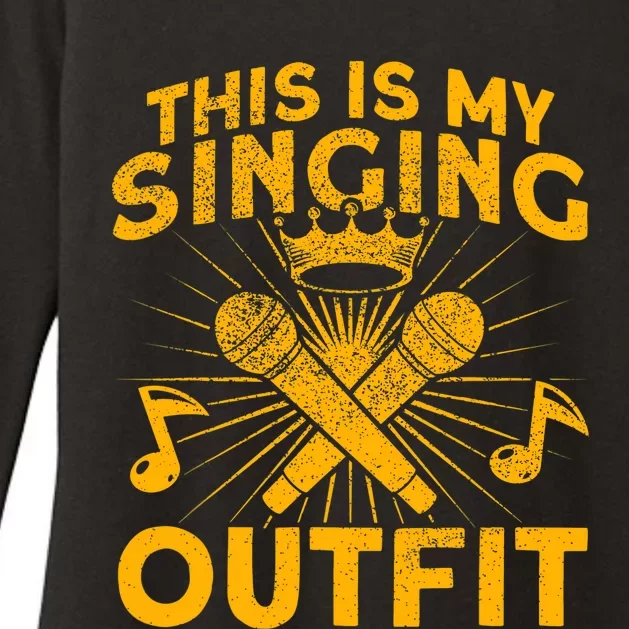 This Is My Singing Outfit Karaoke Singer Womens CVC Long Sleeve Shirt