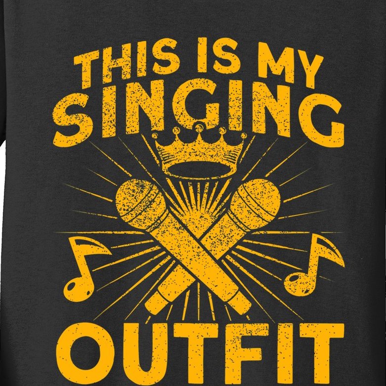 This Is My Singing Outfit Karaoke Singer Kids Long Sleeve Shirt |  TeeShirtPalace