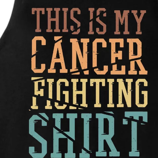 This Is My Cancer Fighting  Cancer Chemo Awareness Ladies Tri-Blend Wicking Tank