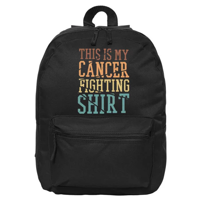 This Is My Cancer Fighting  Cancer Chemo Awareness 16 in Basic Backpack