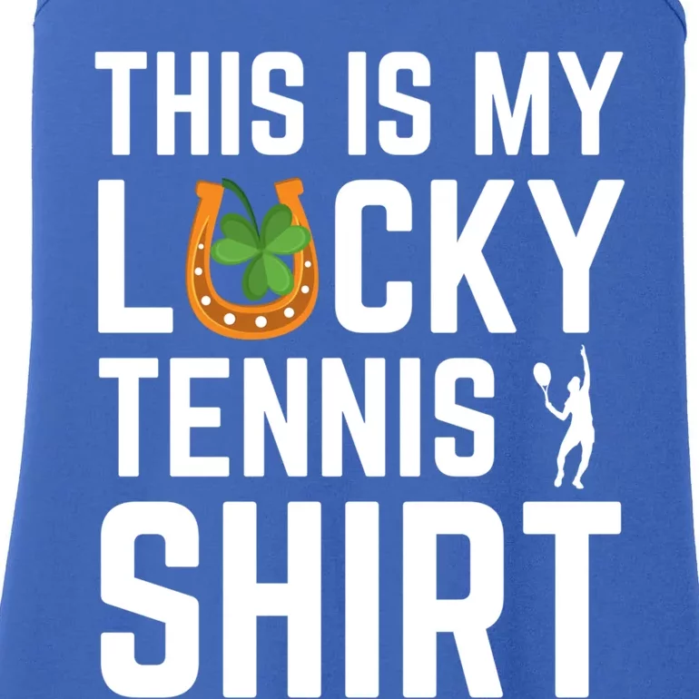 This Is My Lucky Tennis Gift Sport Game St Patrick's Day Gift Ladies Essential Tank