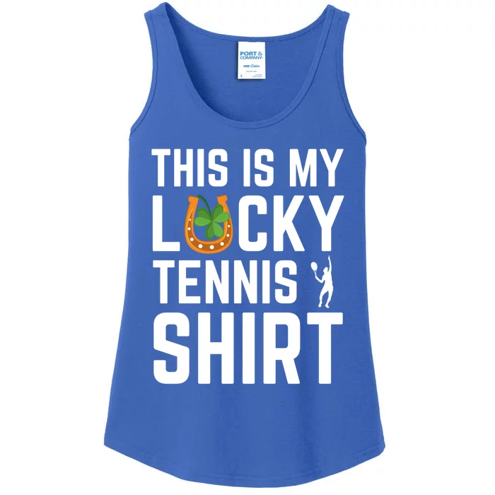 This Is My Lucky Tennis Gift Sport Game St Patrick's Day Gift Ladies Essential Tank