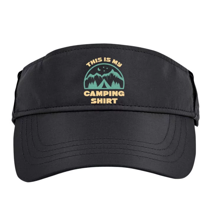 This Is My Camping Funny Retro Camping Adult Drive Performance Visor