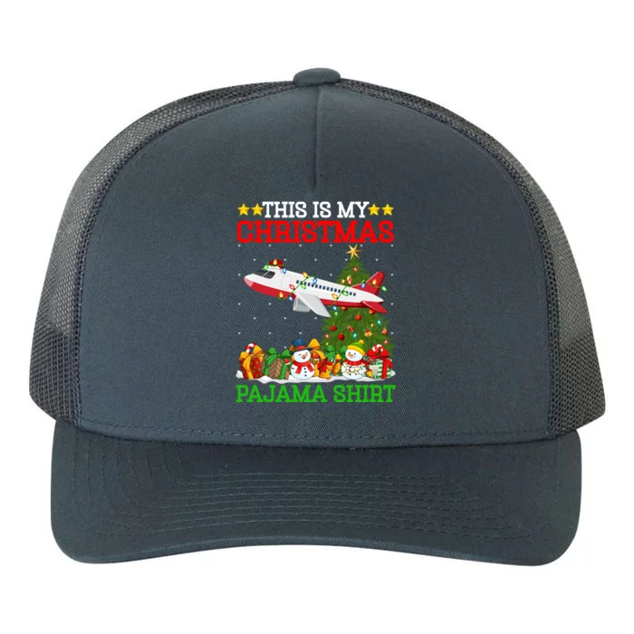 This Is My Christmas Tree Pajamas Airplane Christmas Great Gift Yupoong Adult 5-Panel Trucker Hat