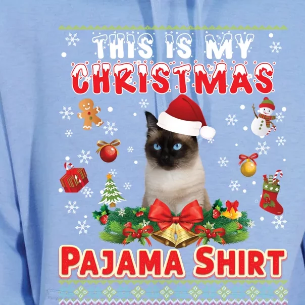 This Is My Christmas Pajama Gift Siamese Cat Ugly Sweater Gift Unisex Surf Hoodie