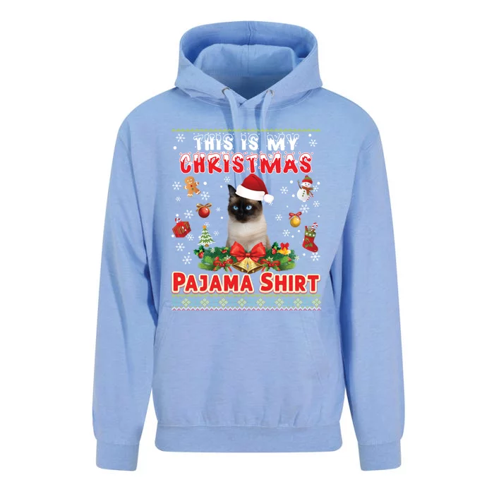 This Is My Christmas Pajama Gift Siamese Cat Ugly Sweater Gift Unisex Surf Hoodie