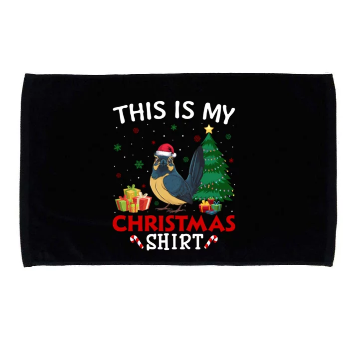 This Is My Wren Santa Hat Christmas Pajama Gift Microfiber Hand Towel