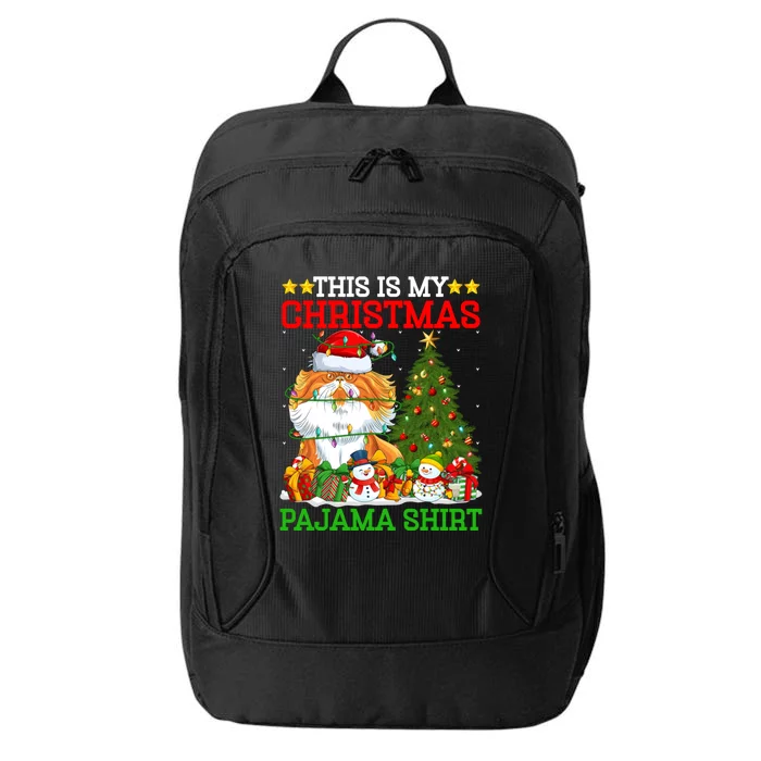 This Is My Christmas Pajamas Lights Persian Cat Christmas Great Gift City Backpack