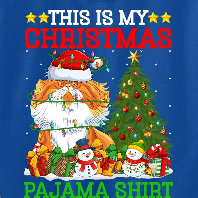 This Is My Christmas Pajamas Lights Persian Cat Christmas Great Gift Kids Sweatshirt