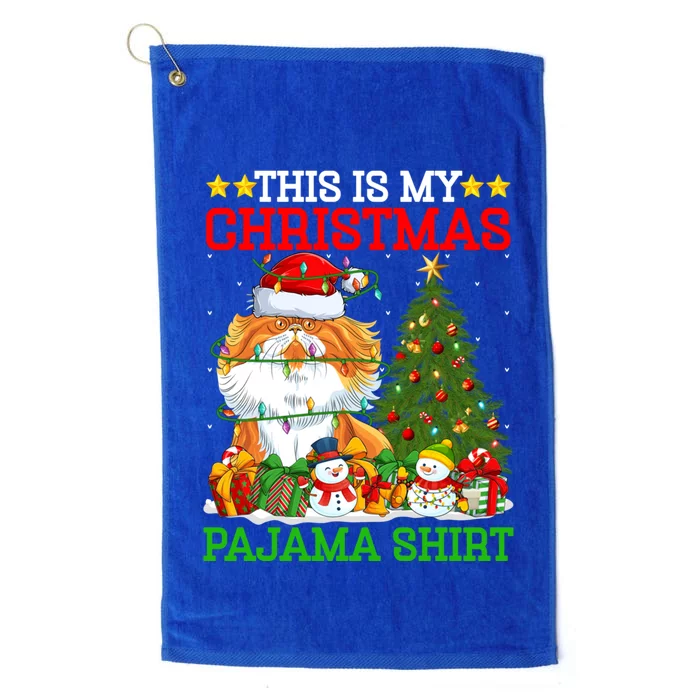 This Is My Christmas Pajamas Lights Persian Cat Christmas Great Gift Platinum Collection Golf Towel