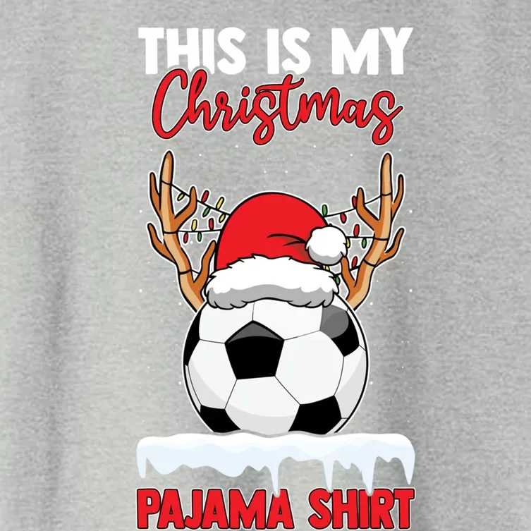 This Is My Christmas Funny Soccer Player Xmas Sports Lover Great Gift Women's Crop Top Tee