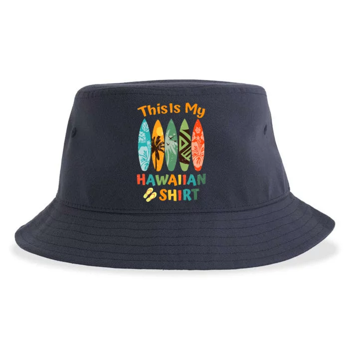 This Is My Hawaiian Luau Aloha Hawaii Beach Pineapple Summer Sustainable Bucket Hat